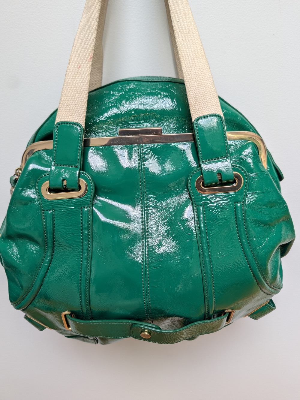 Gaya Vancouver Emerald Green Patent Leather Bag